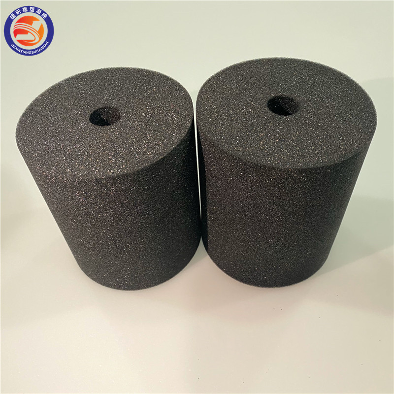 定做 90*100mm黑色聚酯海绵管 机器转轴减震降噪海绵绵蕊