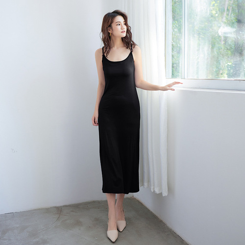 40 woven bottoming suspender skirt plus long inner petticoat modal large size loose mid-length vest bottoming skirt