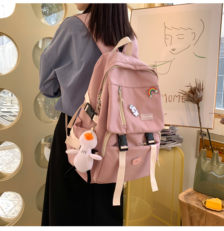 New Korean Contrast Color Large Capacity Backpack Wholesale Nihaojewelry display picture 19