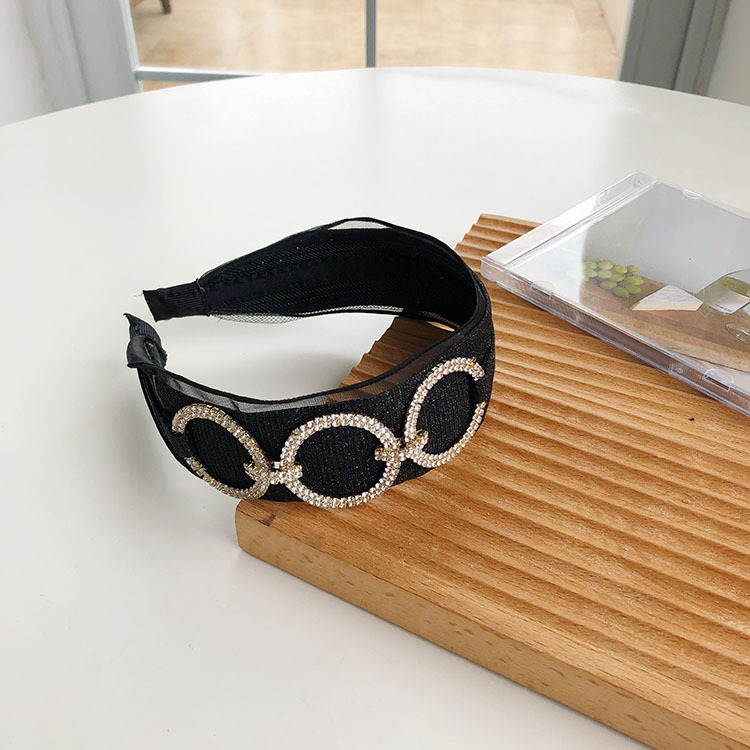 Alloy Rhinestone Retro Mesh Headband display picture 3