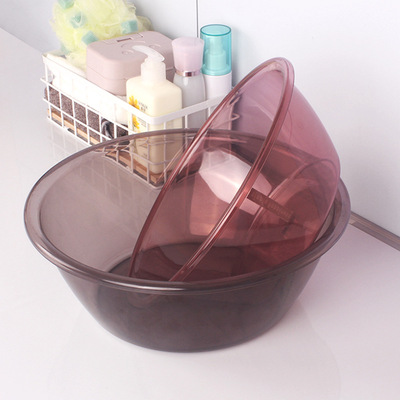 透明臉盆家用塑料小盆子洗私處女洗臉盆洗菜盆宿舍大號洗腳洗衣盆