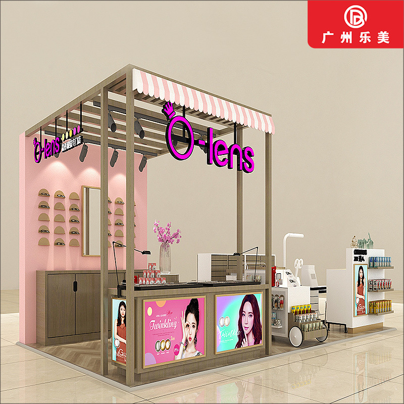 广州实力厂家制作木质烤漆眼镜柜时尚新款美瞳柜款式多样来图定制