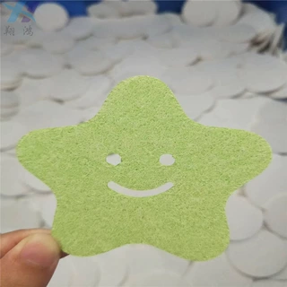 批发压缩1mm耐高温烙铁清洁方形圆形木浆绵成型 烧烤厨具吸水海绵