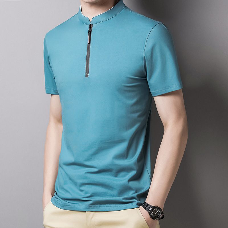 Polo homme en Coton peigné - Ref 3442847 Image 12