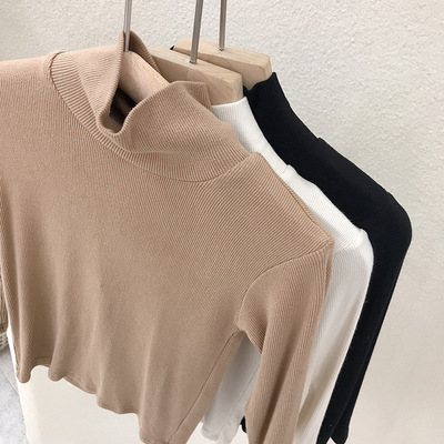 2020秋冬男童女童推薦基礎款螺紋棉立領中領純色打底衫童打底T