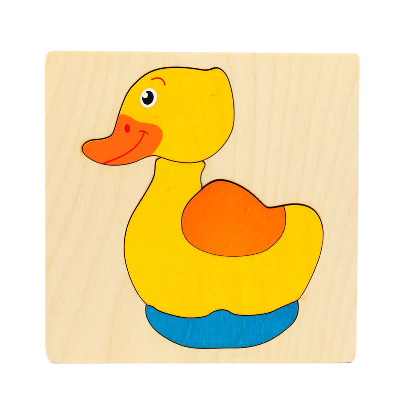 Rompecabezas de animales de madera para niños rompecabezas creativo educación temprana juguete rompecabezas cognitivo