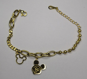 2020鼠年本命年生肖鼠玫瑰金手链女士韩版手绳小老鼠手链地摊饰品