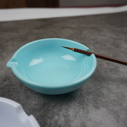 Directly from the manufacturer, multifunctional ink pool, imitation porcelain ink dish, pen holder, pen holder and washer integrated into the study room, Sibaosheng ink dish wholesale