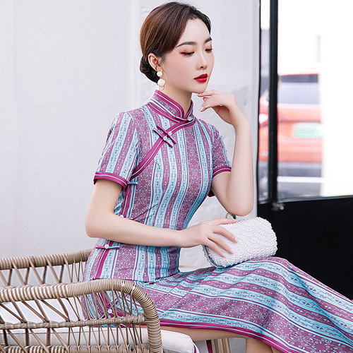 Chinese Dress Qipao for women Long cheongsam dress of the Republic of China