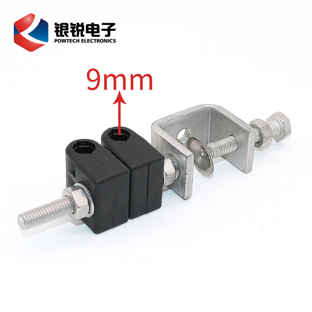 馈线卡光纤线缆固定夹 穿芯型钢架型馈线卡 移动电信联通广电
