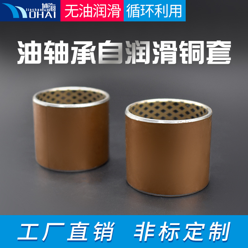 厂家直销批发塑料无油直线轴承微型无油轴承镶石墨自润滑铜套