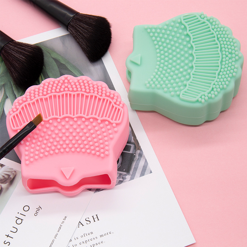 Factory Outlet Silicone shell brush Wash tool Cosmetic brush silica gel Wash Cosmetic brush clean Artifact