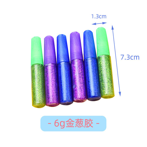 6ML glitter glue glitter glue gold powder painting glue onion powder glue diy glitter painting glue silver powder glue white glue