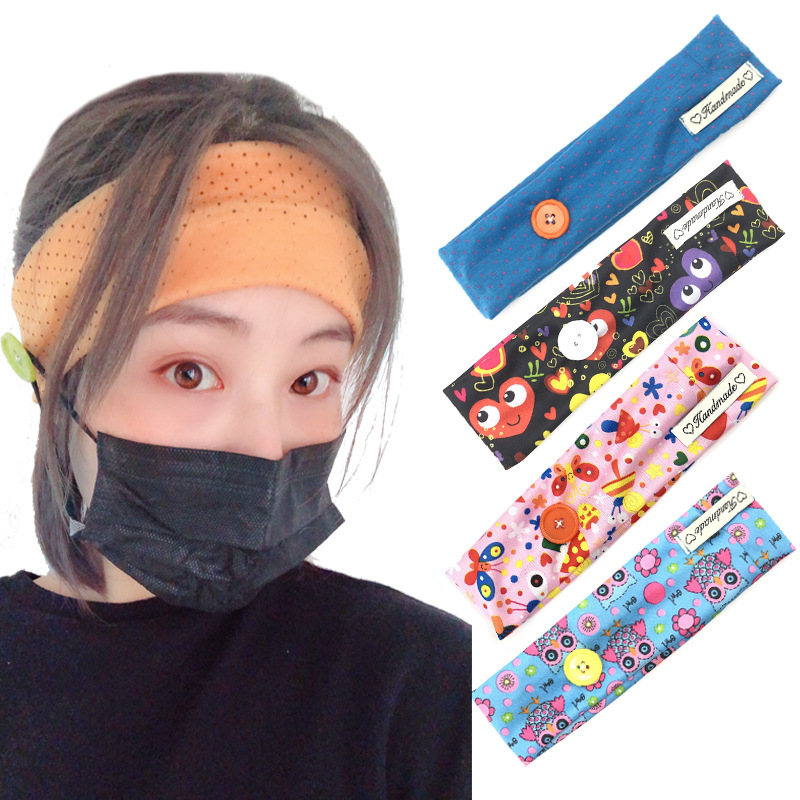 New Fashion Masks Anti-learning Hair Band Fitness Sports Elastic Hair Band Wholesale display picture 4