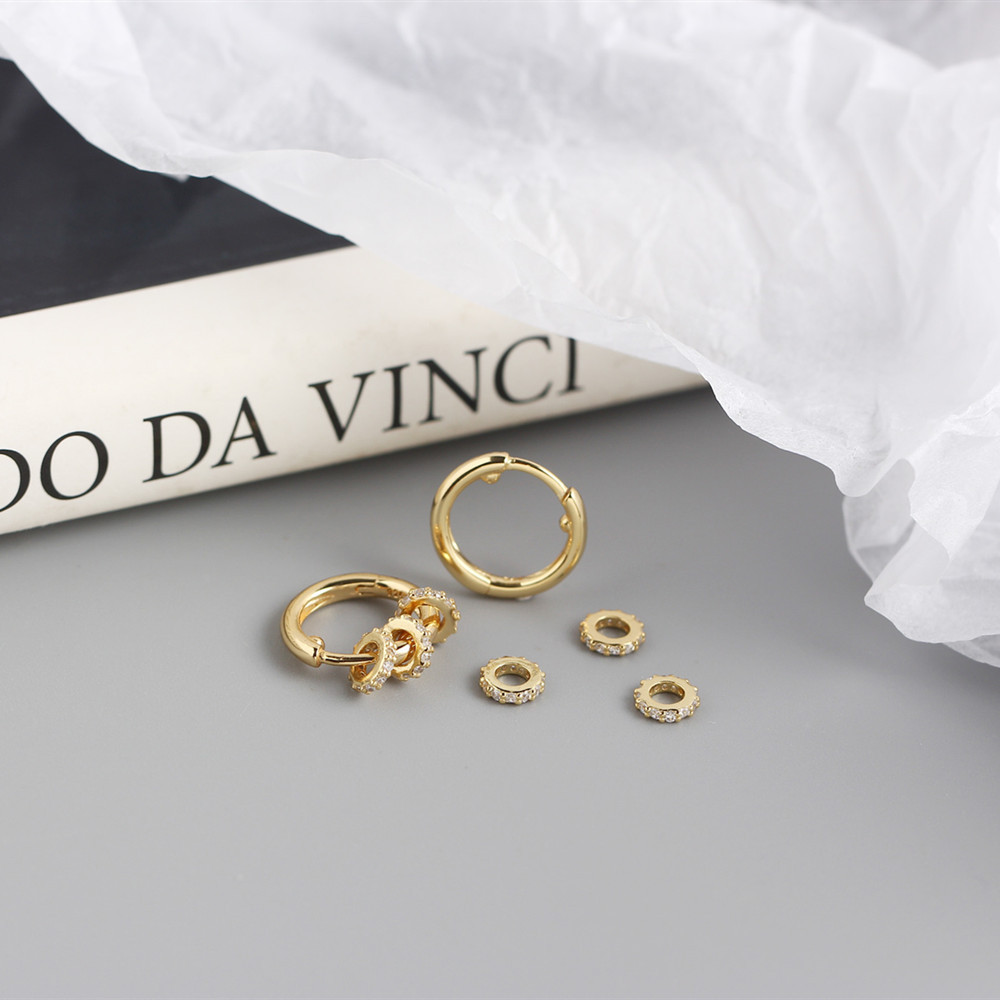 Geometric Original Design Luxurious British Style 925 Sterling Silver Gem Earrings display picture 11