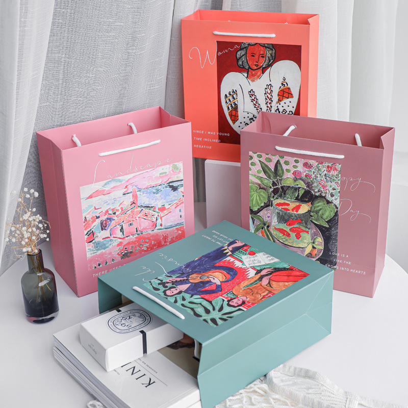 吾忆 ins风礼品袋伴手礼回礼袋服装包装袋创意礼物袋子手提袋纸袋