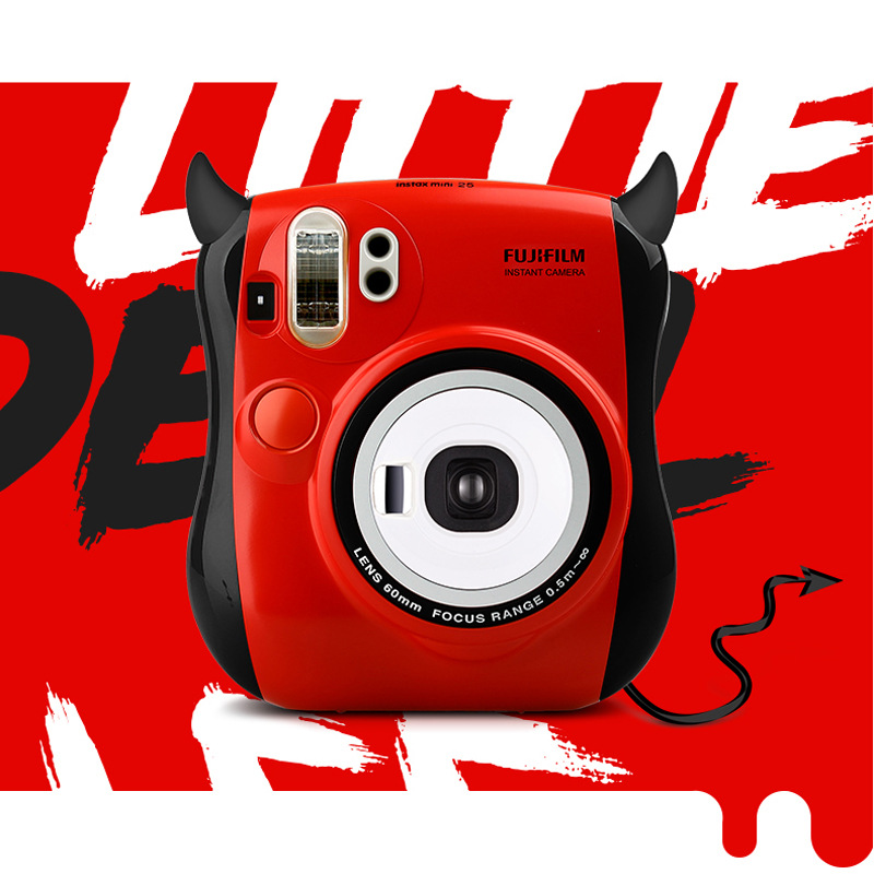 中秋礼品instax mini25拍立得一次成像相机立拍得相机白/粉小恶魔|ru