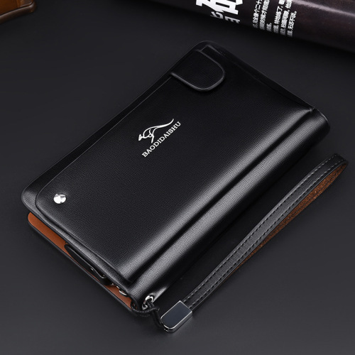 Baguette Kangaroo Men's Handbag Large Capacity Hand Carry Bag Single Zip Business Men's Hand Grab Bag 2012 Cross-border Supply