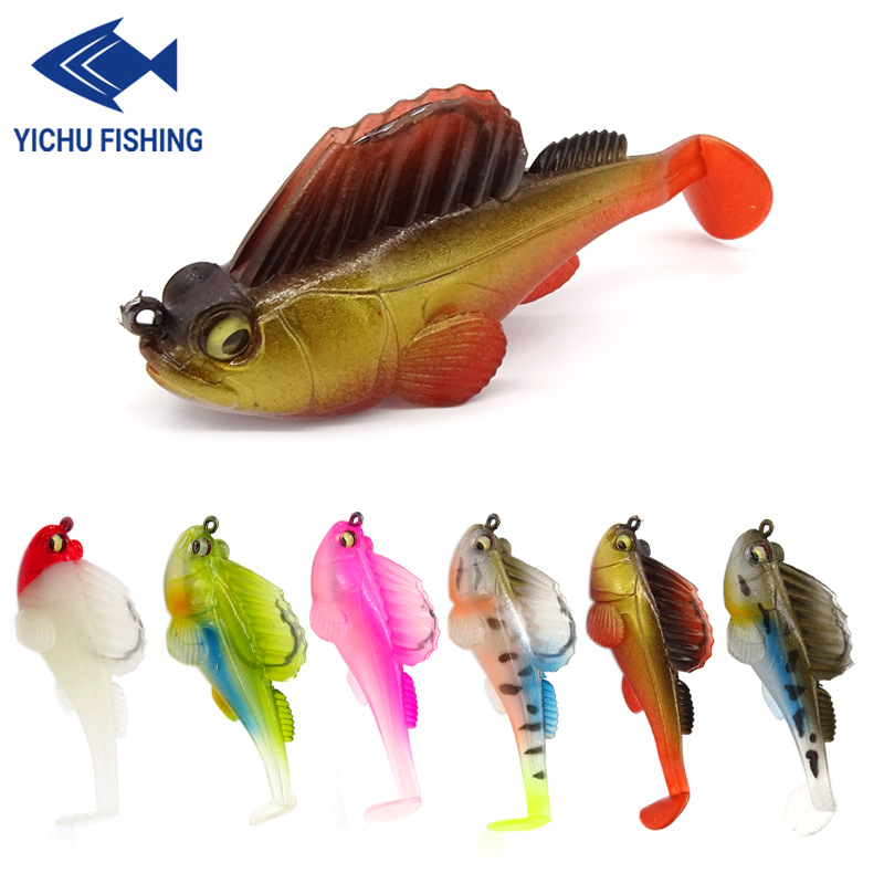 6 Colors Soft Paddle Tail Fishing Lures Saoft baits Soft swimbaits bass trout Fresh Water Fishing Lure