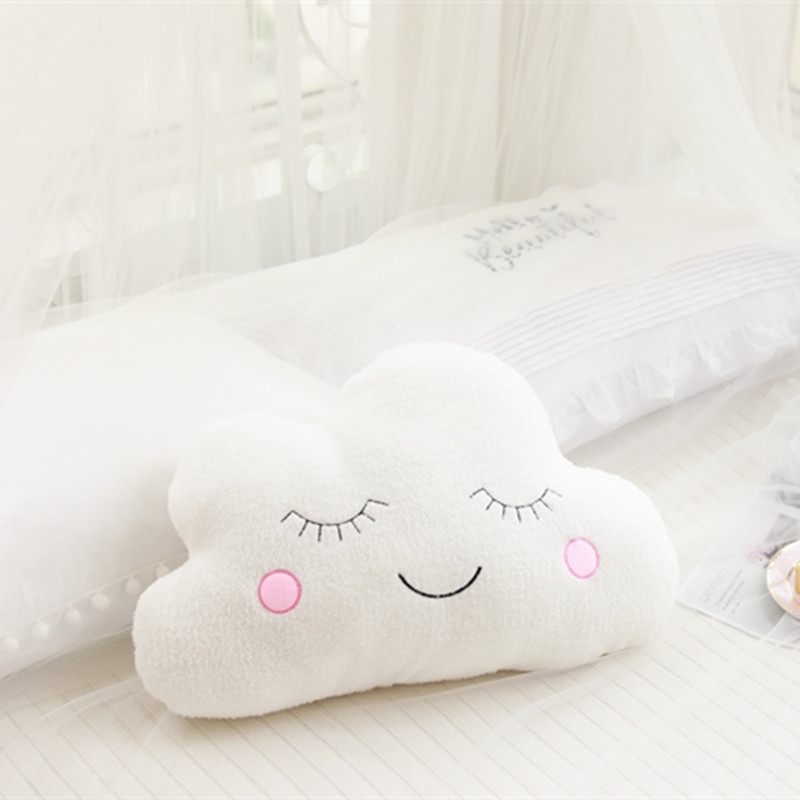 INS Sky series almohada de peluche de juguete nube Luna gotas de lluvia estrella de cinco puntas sofá cojín decoración de la habitación de los niños
