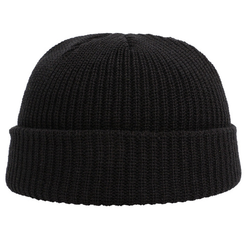 Hat autumn and winter men's melon skin hat outdoor yuppie warm woolen hat solid color hip-hop knitted hat cold hat for women