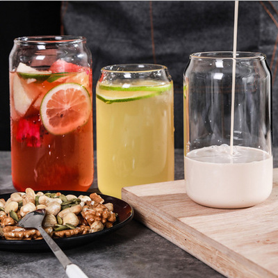 廠家定制玻璃飲品杯 水杯隔熱日式牛奶杯 可樂杯啤酒果汁飲料杯