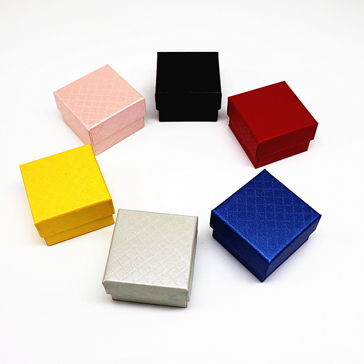 首饰包装盒子戒指耳钉纸盒正方形多色小饰品礼盒小号精致简约空盒|ms