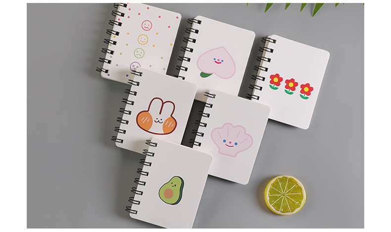 Cute Cartoon A7 Rollover Coil Book Student Mini-portable Notebook display picture 3