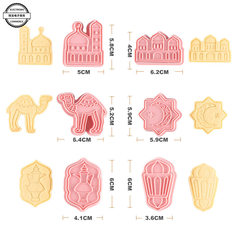 Biscuit mold set plastic 3D household frosting cookie fondant cake pressing mold baking press
