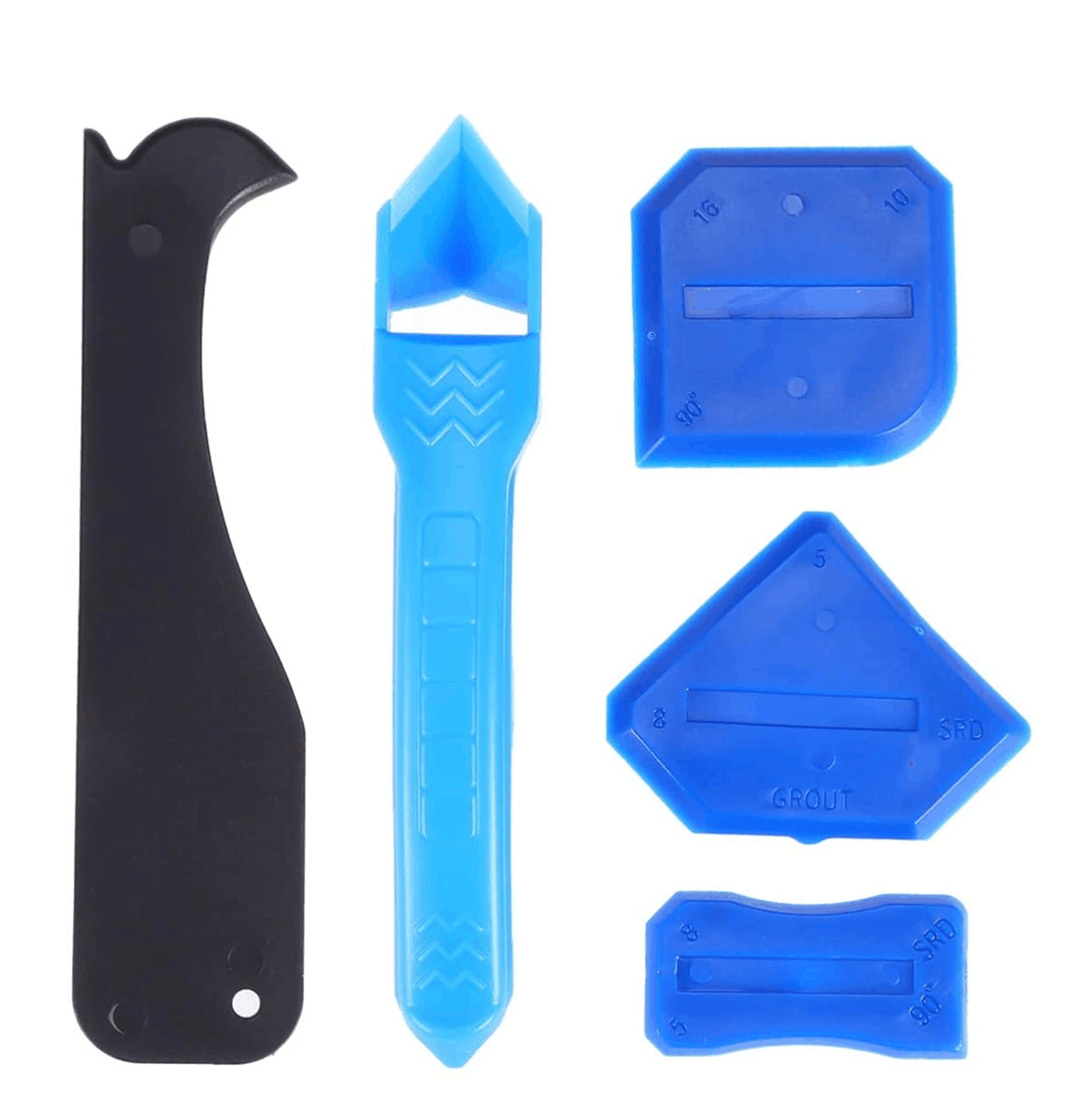 工厂畅销5件套美缝刮板刮刀工具门窗地板瓷砖缝密封胶修整涂抹器