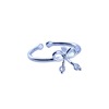 Fashionable adjustable zirconium with bow, ring, Korean style, on index finger, simple and elegant design