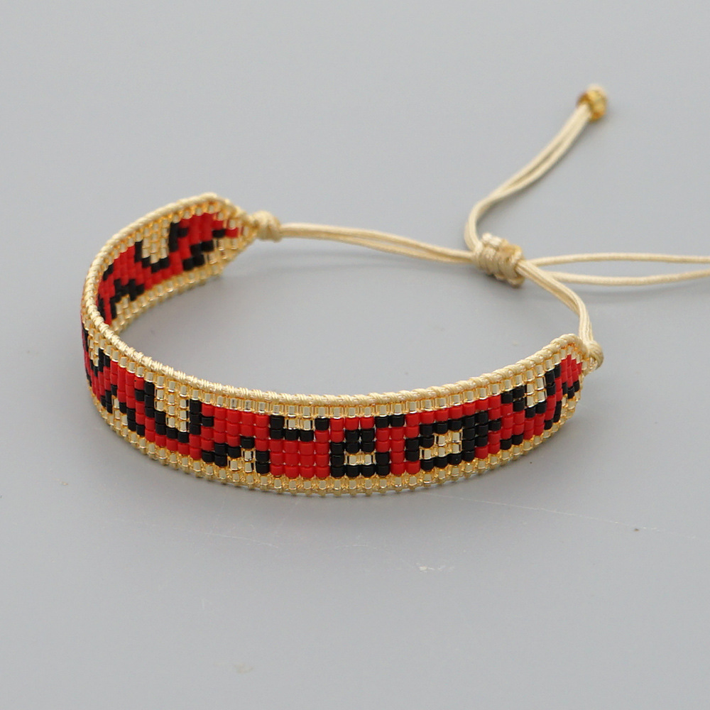 Simple Retro Ethnic Style Multicolor Leopard Pattern Wide Bracelet display picture 24