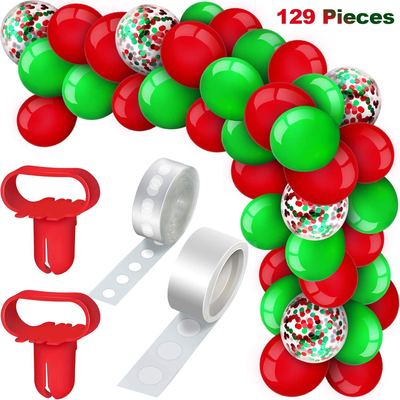 Amazon balloon suit Christmas Balloon Chain scene arrangement Sequins balloon Christmas suit party ornament