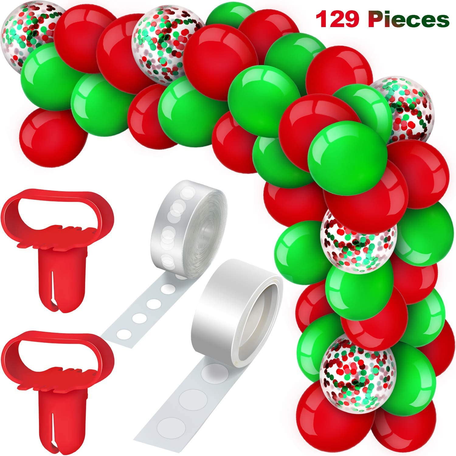 Amazon balloon suit Christmas Balloon Chain scene arrangement Sequins balloon Christmas suit party ornament