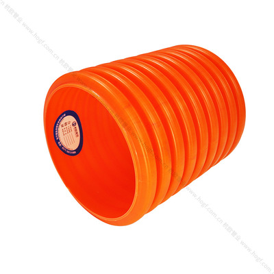 直埋高压MPP电力管改性聚丙烯电缆保护橘红色平壁双壁波纹管