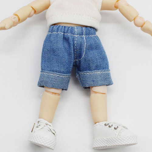 ob11 baby clothes overalls denim shorts 12 points bjd doll clothes beautiful knot pig jumpsuit denim shorts
