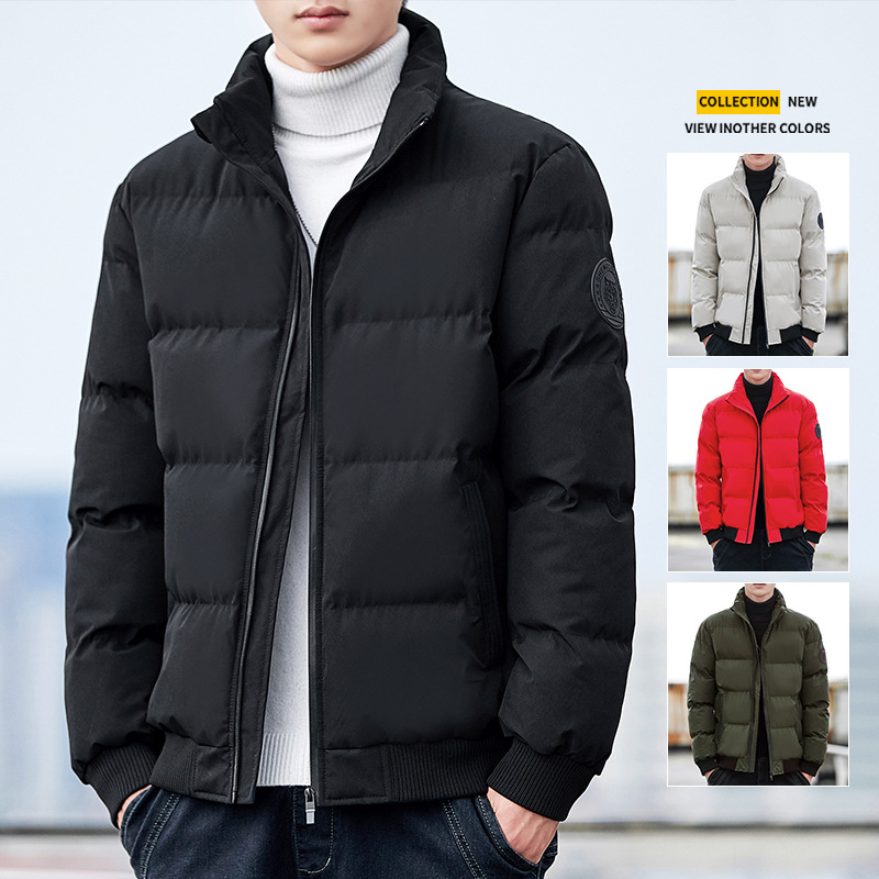 Men's Cotton Jacket 2026 Winter New Korean Style down Cotton Coat Short Winter Jacket Trendy Thickened Stand Collar Cotton Coat