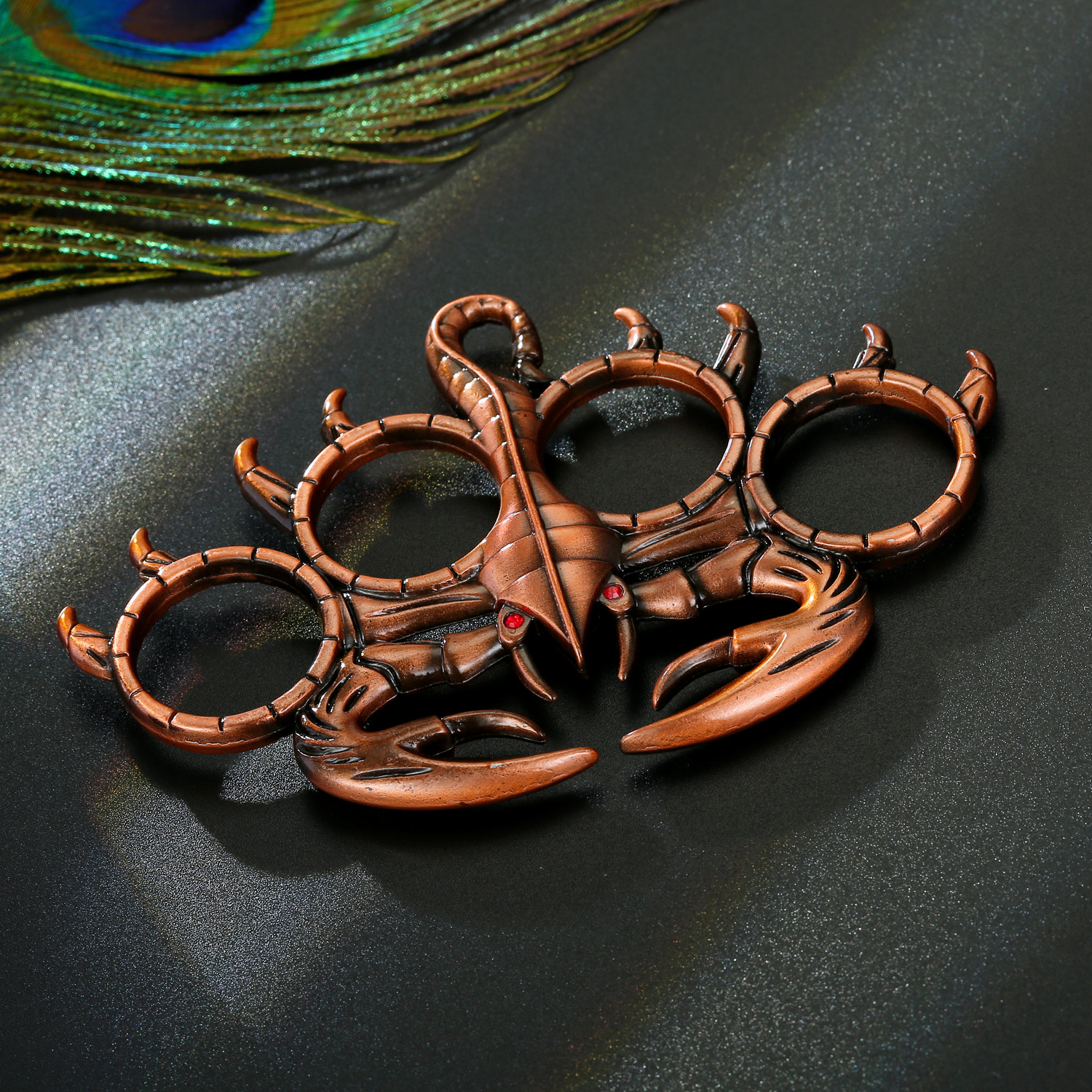 Copper Vintage Joint Ring Game Ring Bronze Scorpion Hand Expanded Metal Bracelet Wholesale display picture 3