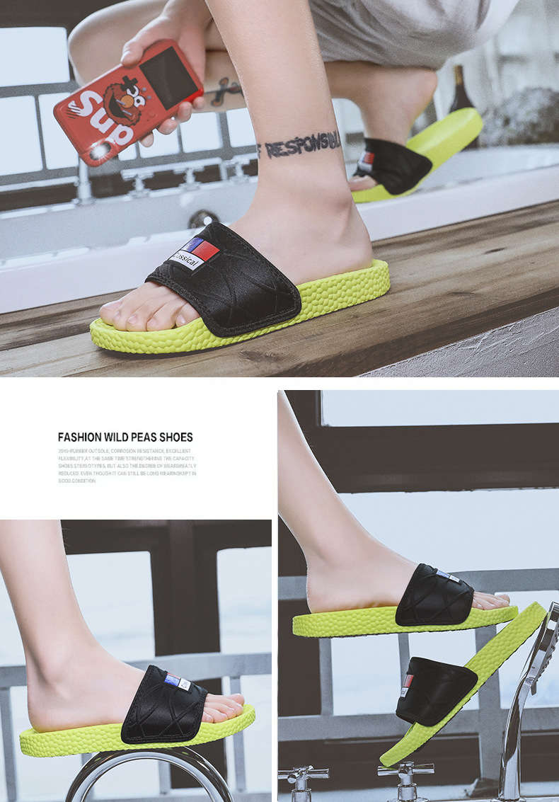 Lu 'an Summer slide Coconut Slippers for Adult men, anti-slip outdoor casual fashion, one-line trendy slippers, with a feeling of stepping on feces undefined