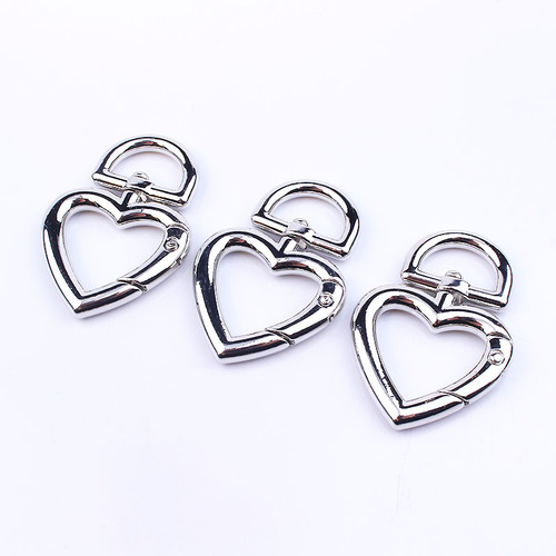 Heart-shaped metal keychain accessory, unique keychain, zinc alloy keychain chain decoration accessories DIY kit, keychain