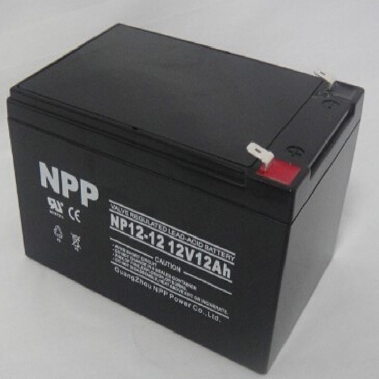 耐普蓄电池12V12AH  UPS电源蓄电池NP1212免维护应急灯蓄电池