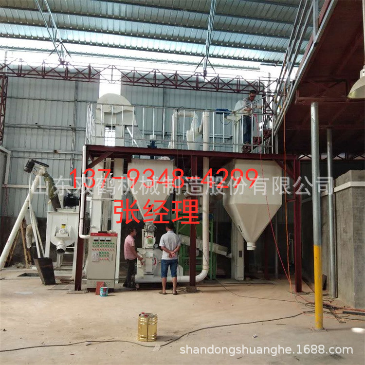 山东双鹤机械鸡饲料颗粒制粒机 时产1-5吨的畜禽颗粒饲料生产线