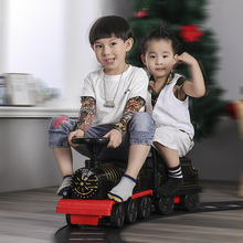 越誠小火車電動軌道車兒童嬰兒學步車可坐人童車玩具車3歲批發