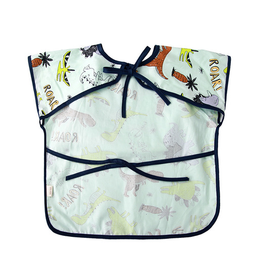 Summer children's bib pure cotton sleeveless waterproof bib lunch bib summer thin baby bib eating protective clothing wholesale