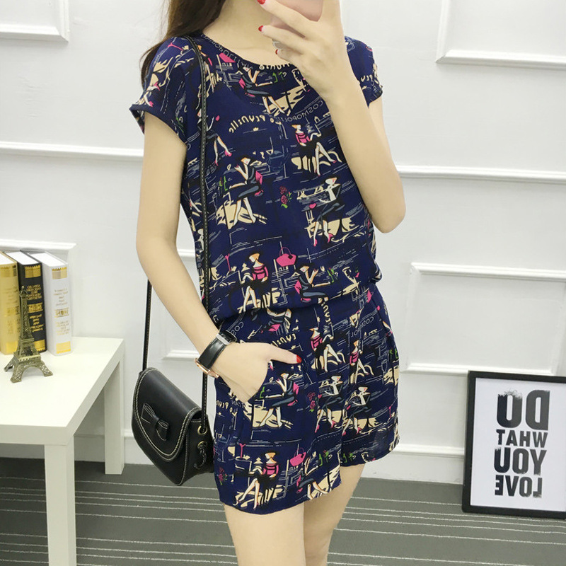 外穿短褲套裝女夏季時尚新款韓版洋氣顯瘦休閑兩件套T恤潮