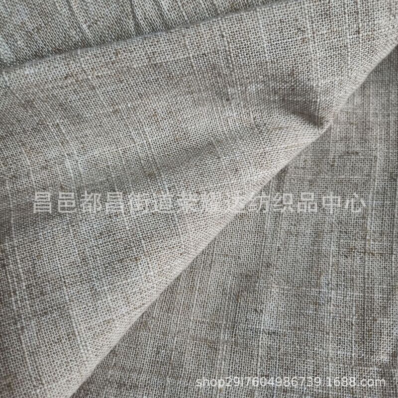 Linen Cotton Slub Plain Yarn Polyester Linen Cotton Linen 10S12S16S Printed Wide 2.9m Curtain Bedding Tablecloth Linen