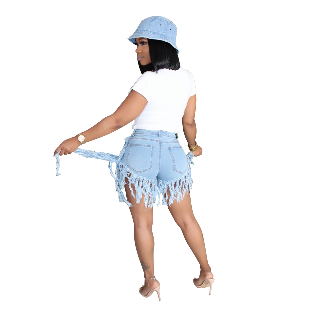 Women Clothing  Women Clothing Tasseled Jeans  Women Clothing (Pants Only) in Shorts