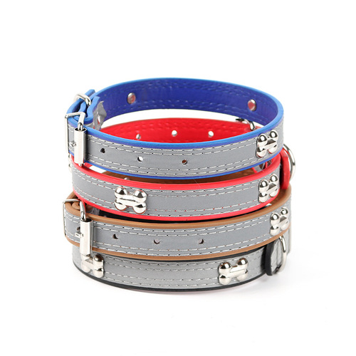 Pet Reflective Collar Leash Dog and Cat Supplies Large, Medium and Small Dogs Luminous Neck Collar at Night Wholesale