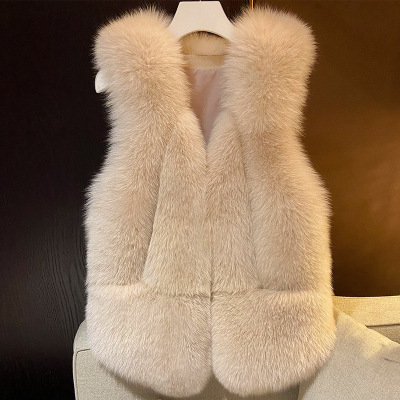 leather and fur Trill Fast live broadcast On behalf of goods in stock wholesale Autumn and winter leather and fur Vest have cash less than that is registered in the accounts Fox vest