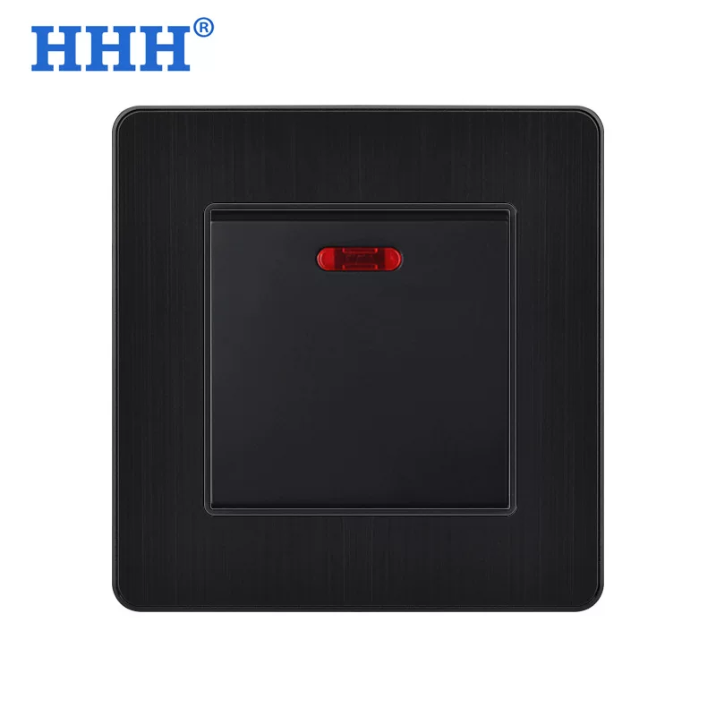 86 Type double -knife dual break 20A AND power power supply bipolar strip indicator light switch air -conditioning water heater socket surface